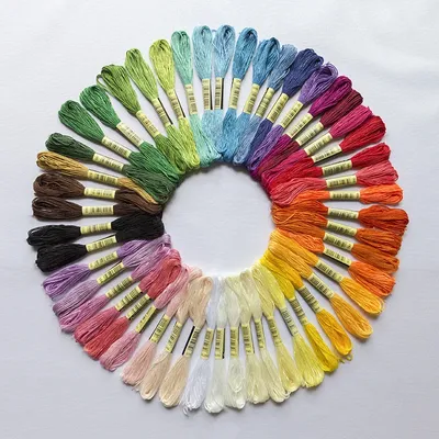 12/24/36/50Pcs DIY Sewing Floss Kit Craft Art Sewing Multicolor Ecological Cotton Embroidery Thread Cross Stitch Cotton