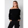 Threadbare Womens Black 'Marilyn' Slash Neck Knitted Jumper - Size 12 UK | Threadbare Sale | Discount Designer Brands