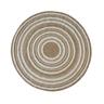 Thedecofactory - jute relief cible - Tapis rond effet jute motifs en relief blanc diamètre 120