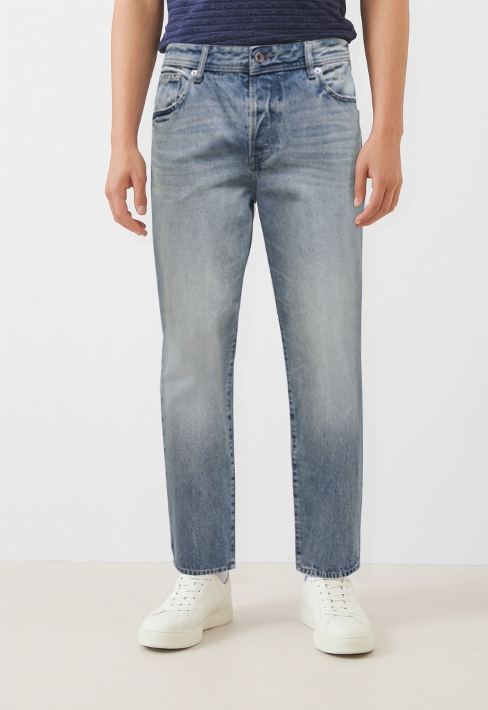 Loose-fit-Jeans ONLY & SONS "ONSFADE LOOSE WB 6778 A14 DNM NOOS", Herren, Gr. 36, Länge 32, blau (special blau grau denim), Denim/Jeans, Obermaterial: 100% Baumwolle, clean, loose fit, Jeans