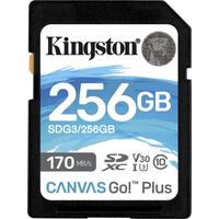 KINGSTON Speicherkarte Canvas Go Plus microSD 256GB + ADP, schwarz, 256 GB, Speicherkarten