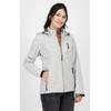 Softshelljacke DEPROC ACTIVE "SHELBY PEAK DC", Damen, Gr. 52 (XXL), weiß (sanftes weiß), 100% Polyester, casual, tailliert, Langarm gerader Abschluss mit Klettverschlüssen, Jacken, leichte Softshelljacke mit All-Over-Print und abnehmbarer Kapuze