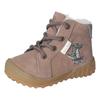 Lauflernschuh PEPINO BY RICOSTA "Dusty WMS: weit", Kinder, Gr. 26, braun (braun, grau), Leder, Textil, casual, Schuhe, Babystiefel, Winterschuh, Schnürstiefel mit wärmender Schurwolle