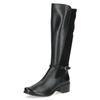 Stiefel CAPRICE, Damen, Gr. 38, Normalschaft, schwarz, Leder, Textil, unifarben, klassisch, Schuhe, Blockabsatz, Langschaftstiefel, Businessstiefel mit Reißverschluss