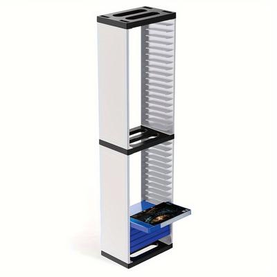 TEMU Cd Racks, Video Game Disc Shelf, Dvd Storage Container, Dvd Storage Boxes, Game Storage Tower Stand, 36 Cd Disc Case, Organiser, Stand Holder For Playstation 5 Image
