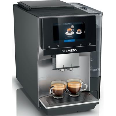 SIEMENS Kaffeevollautomat "EQ700 classic TP715D01, Cold Brew, intuitives 5" TFT-Display, App" Kaffeevollautomaten aromaSelect, 10 Favoriten, autom. Dampfreinigung, morning haze grau