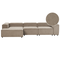 Ecksofa Taupe Cord L-förmig 3-Sitzer Modulsofa mit Chaiselongue Rechtsseitig Wohnzimmermöbel Modern Wohnzimmer Wohnecke Sitzecke