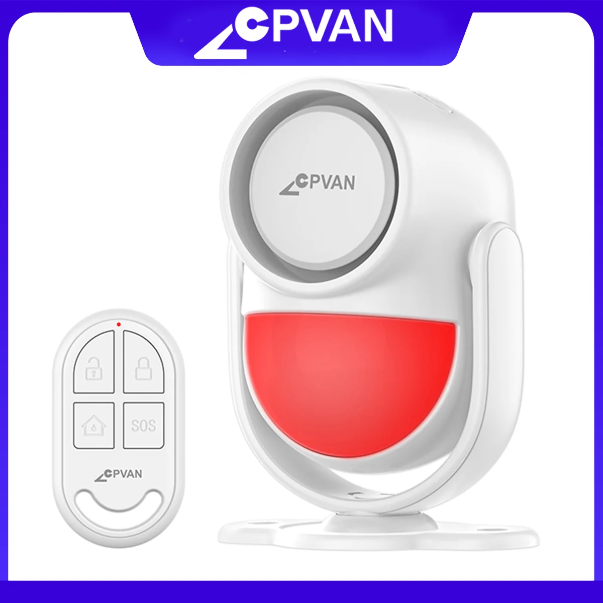 CPVAN Infrarot-Bewegungsmelder für Zuhause, Einbruchalarmsensor, Sicherheitsschutz, kabellos, 433 MHz, PIR-Bewegungssensor, 125 dB Ton