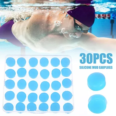 30 Stück Silikon-Ohrstöpsel, wiederverwendbar, Schlafgeräuschreduzierung, Image