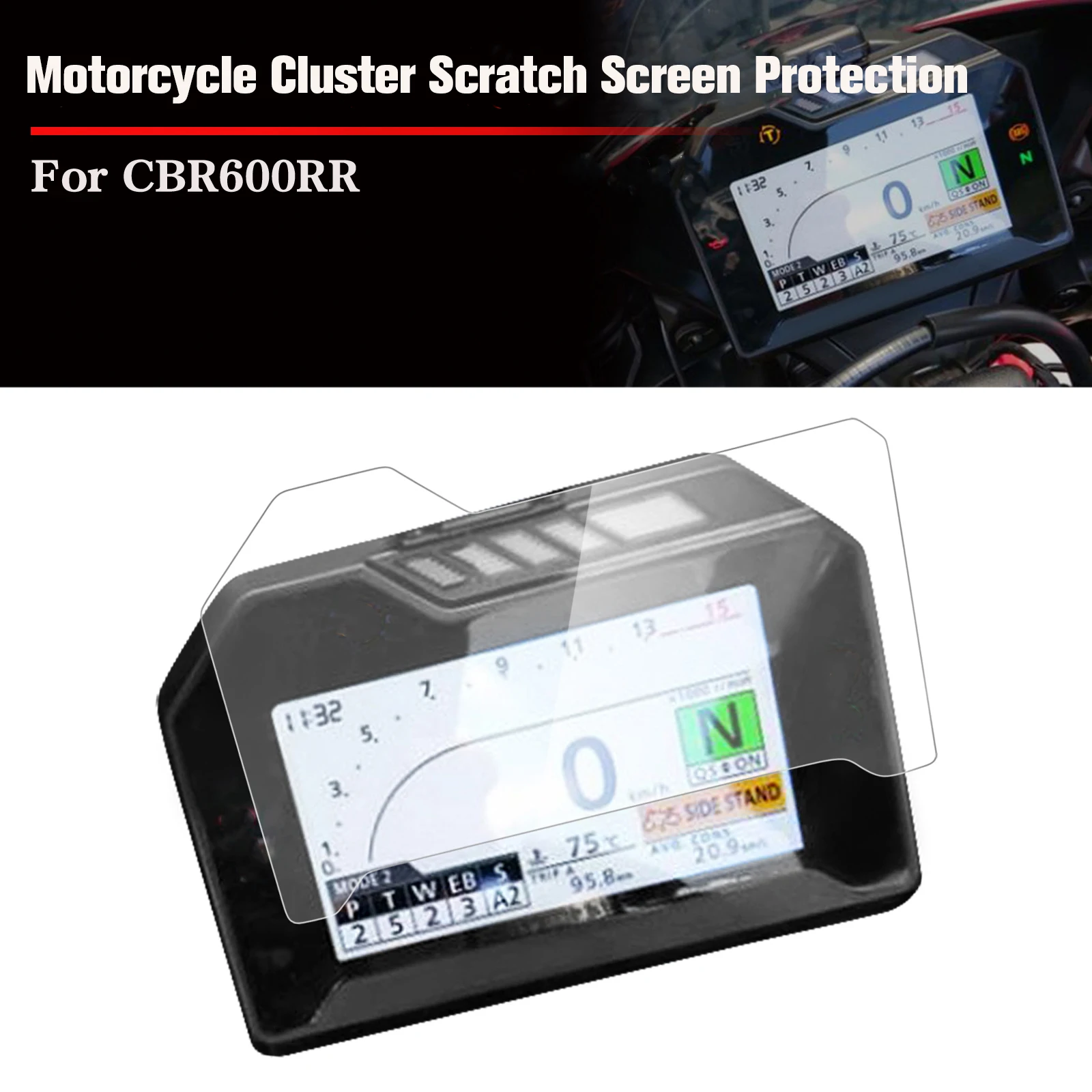 Für Honda CBR600RR CBR600RR CBR600RR 2024-UP Tacho Cluster Bildschirm Kratzschutz Film Dashboard screen Protector Image