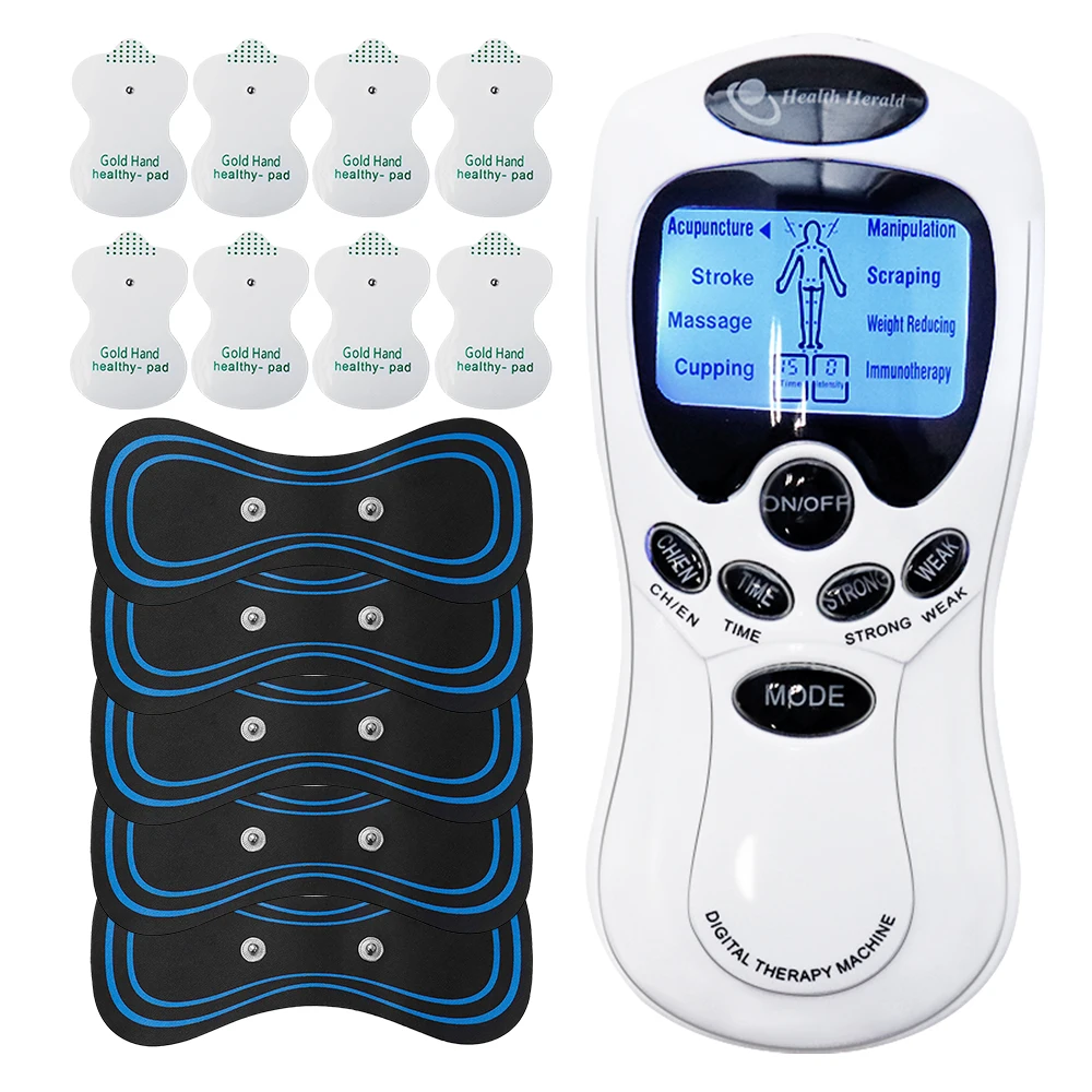 8 Modi elektrische Zehner Akupunktur Körper massage gerät LCD digitale Puls therapie Muskels timulation Ems Stimulator Schmerz linderung Maschine Image