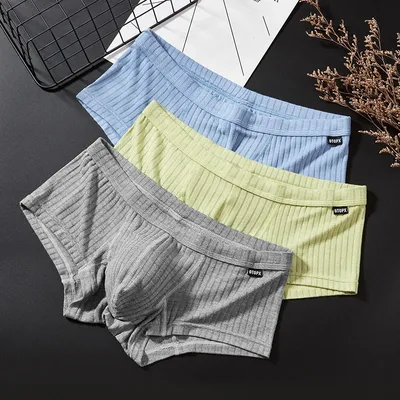 Boxershorts hombre sexy Herrenunterwäsche U konvexe Tasche flacher Winkel Sport atmungsaktiver Faden Image