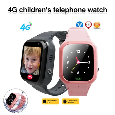 Kinder 4G Smart Uhr SOS GPS Standort Video Anruf Sim Karte Für Kinder SmartWatch Kamera Wasserdichte