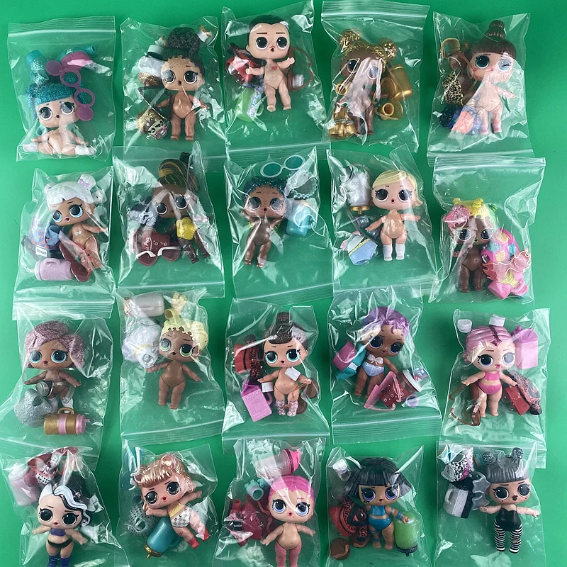 5 teil/satz = 1 puppe + 1 kleidung + 1 schuhe + 1 flasche + 1 gläser für Lols Große 8 cm Schwester Puppen kinder Spielen Spielzeug Mädchen Geburtstag Geschenk