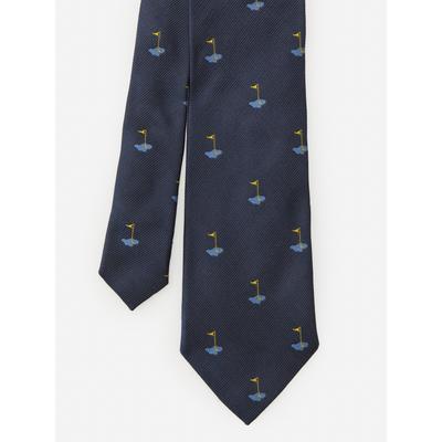 J.McLaughlin Men's Silk Tie in Golf Navy