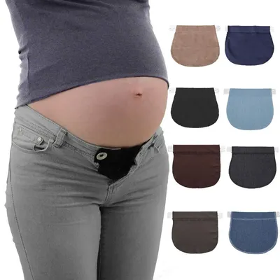 Women Adjustable Elastic Maternity Pregnancy Waistband Belt Waist Extender Clothing Pants for