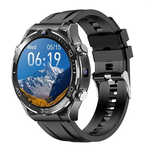 696 JT7 Smartwatch 1.508 Zoll Smartwatch Fitnessuhr Bluetooth Schrittzähler Anruferinnerung Schlaf-Tracker Kompatibel mit Android iOS Herren GPS Freisprechanlage Kamera IP 67 45mm Uhrengehäuse