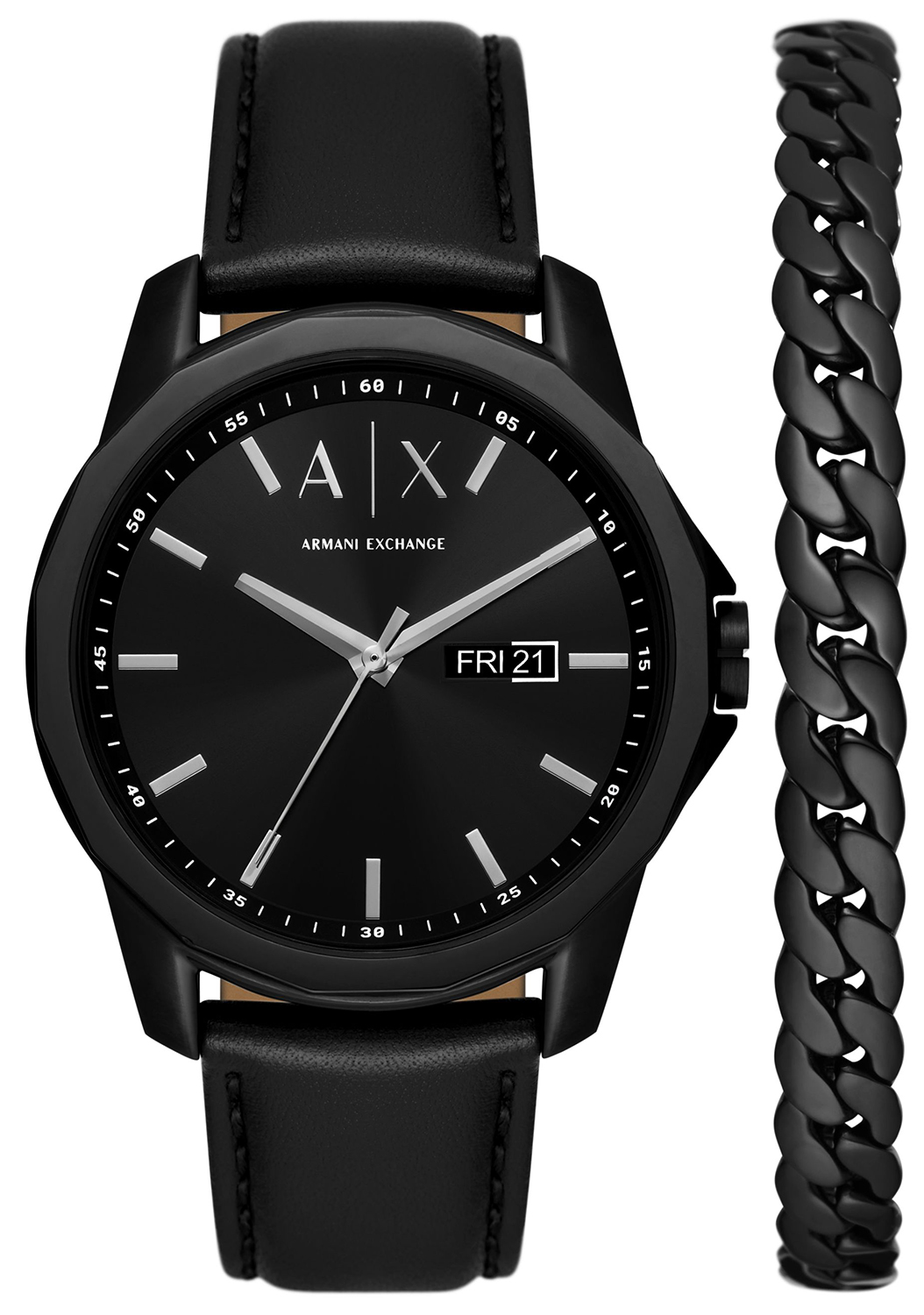 Armani Exchange Banks Schwarz Herren Armbanduhr AX7147SET Image