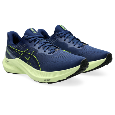 Laufschuh ASICS "GT-2000 12 Gore-Tex", Gr. 42,5, bunt (blau expanse, safety gelb), Textil, Synthetik, sportlich, Schuhe,