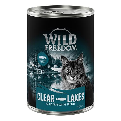 10 € Cyber-Rabatt erbeuten! 24 x 400 g Wild Freedom Nassfutter - Clear Lakes - Forelle & Huhn