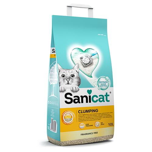 2 x 10 l Sanicat Katzenstreu zum Sonderpreis! - Klumpende Parfümfrei