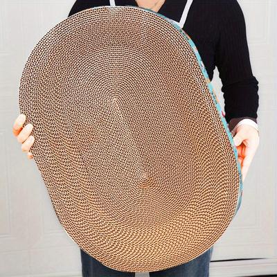 TEMU 1pc Bowl-shaped Cat Scratcher Board - Play, & Sleep | Cardboard Material With | Ideal For Cats, Cat Wall Scratcher Image