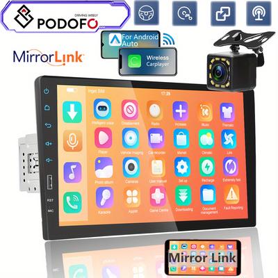 TEMU Podofo 9 Din Car Touchscreen Carplayer For , Wireless, , Fm Car , Usb/sd/aux-in, Swc,