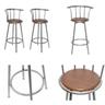 Vidaxl - Tabourets de bar lot de 2 marron acier - tabouret de bar - tabourets de bar - Home &