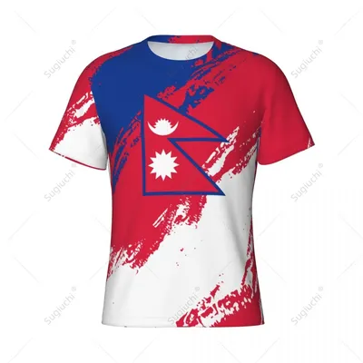 Custom Name Nunber Nepal Flag Color Men Tight Sports T-shirt Women Tees jersey For Soccer Football