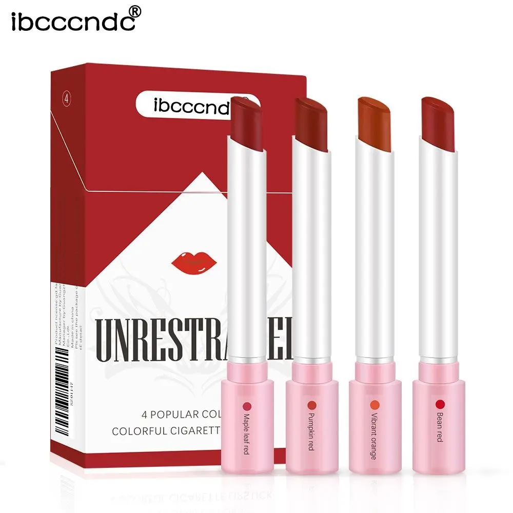 Wasserfestes Lippenset mit 4 Anhaltenstift – langanhaltender, matter Lippenstift mit transparenter Oberfläche – perfektes Valentinstagsgeschenk für Sie Image