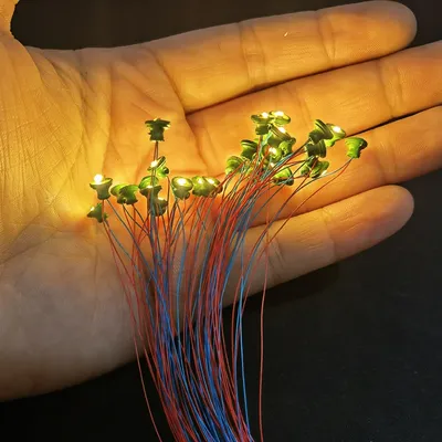 2/5 stücke Modell Dach leuchten Fabrik Stil Kronleuchter Modell 3v kalt/warmweiß Miniatur Gebäude Image