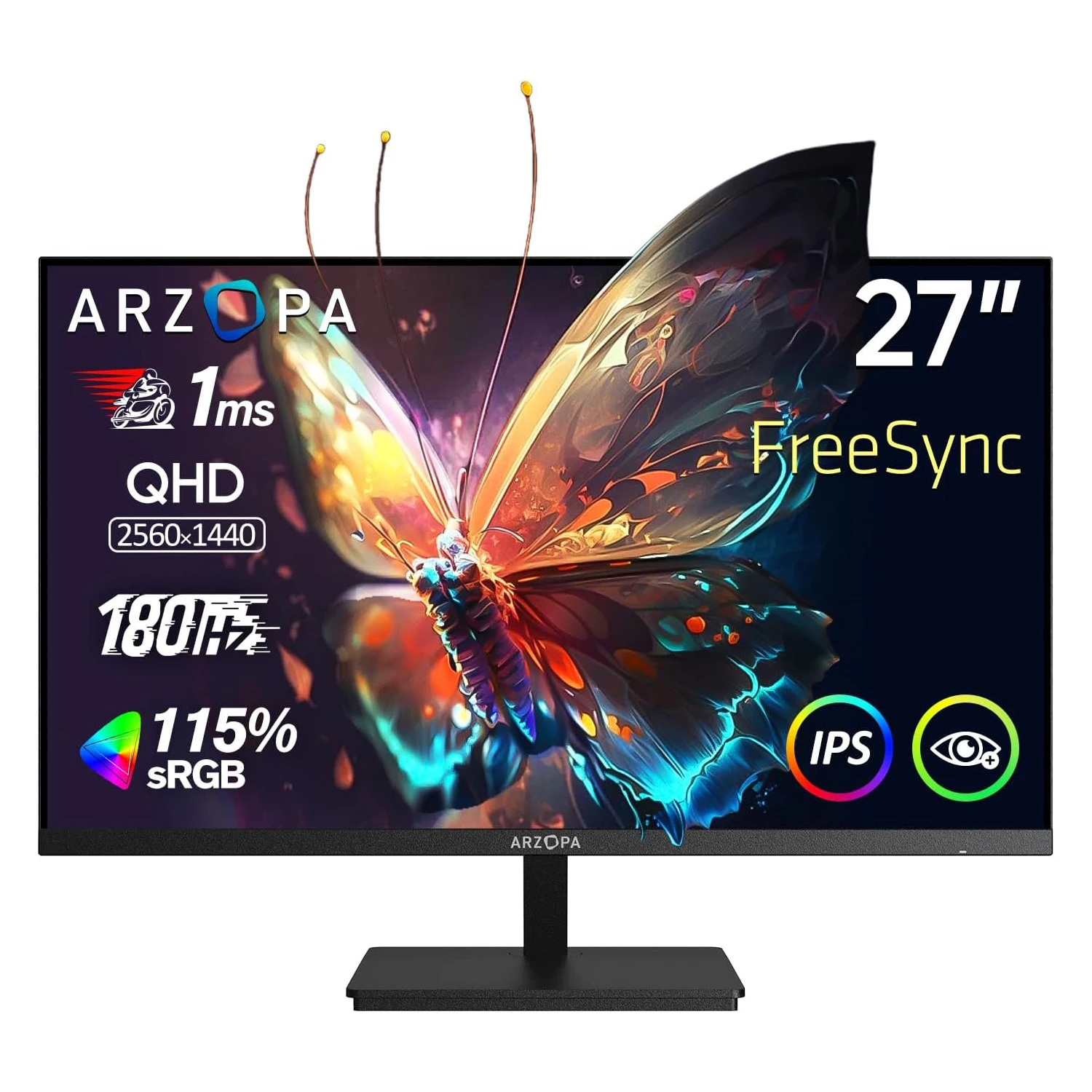 Neuer ARZOPA 27 Zoll 180 Hz 2K FastIPS QHD PC-Monitor 1 ms FreeSync Gaming-Monitor, M1RC Image