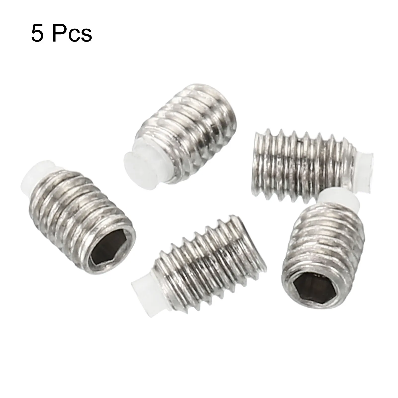 Uxcell 5/10 stücke m3 m4 m5 m6 304 Edelstahl Maden schraube metrische Innen sechs kant Nylon Cup Point Stellschrauben Image