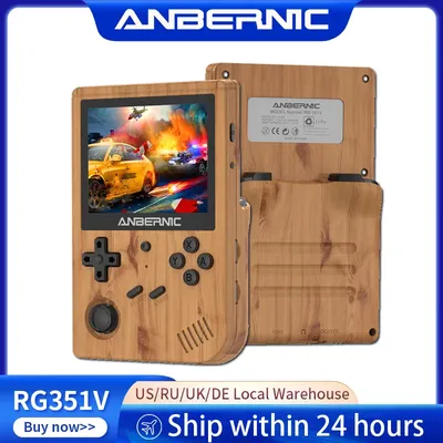 ANBERNIC RG351V Retro Handheld Games Console 3.5” IPS Screen RK3326 Linux System Portable Game Console Built in WiFi 2500 Games
