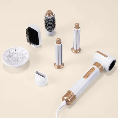 7 In 1 Hair Dryer Brush Brushless High Speed Hair Dryer with Diffuser Ionic Blow Dryer Hot Air Styling Comb Auto Hair Curler