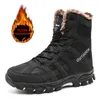 Marke Winter herren Stiefel Dicken Plüsch Warme Schnee Stiefel Lace-UP Männer Stiefeletten Im Freien Wasserdichte männer Motorrad stiefel Größe 47