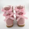 Rindsleder Frauen Winter Stiefel Slip-On Einfarbig Mode Klassische Kuh Krawatte Dicke Warme Echtes Leder Schnee Stiefel Für frauen Schuhe