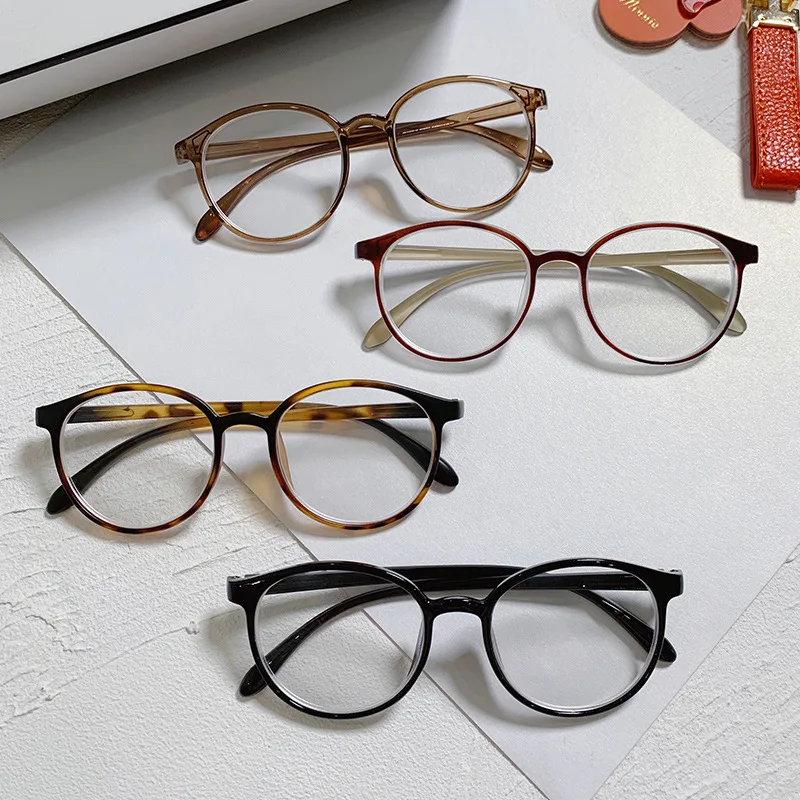 Neu eingetroffene Computerbrille mit PC-Rahmen für Damen und Herren, Anti-Blaulicht-Rundbrille, Blaulichtfilterbrille, optische Brille Image