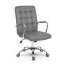 Benton Chair,Simili Cuir,Gris,Standard