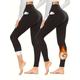 Per donna Pantaloni da yoga Leggings da yoga Leggings foderati in pile Controllo addominale Sollevamento glutei Vita Alta Yoga Allenamento in Palestra Pilates Collant Multicolore Autunno Inverno Gli