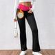 Per donna Pantaloni da yoga Leggings da yoga Leggings foderati in pile Controllo addominale Sollevamento glutei Vita Alta Yoga Allenamento in Palestra Pilates Collant Blocco di colori Nero Autunno