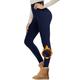 Per donna Pantaloni da yoga Leggings da yoga Leggings foderati in pile Controllo addominale Sollevamento glutei Vita Alta Yoga Allenamento in Palestra Pilates Leggings corti Nero Blu marino scuro
