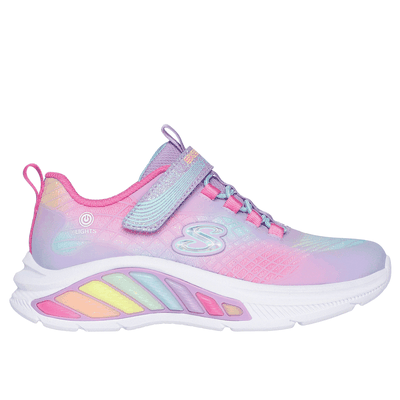 Skechers Girl's S-Lights: Rainbow Cruisers - Rainbow Reflectin Sneaker | Size 13.0 | Lavender | Synthetic/Textile