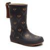 Gummistiefel BISGAARD "fashion", Kinder, Gr. 34, blau (dunkelblau, tulpen), Naturkautschuk, gemustert, klassisch, Schuhe, Regenstiefel, Matsch-Schuh in normaler Weite