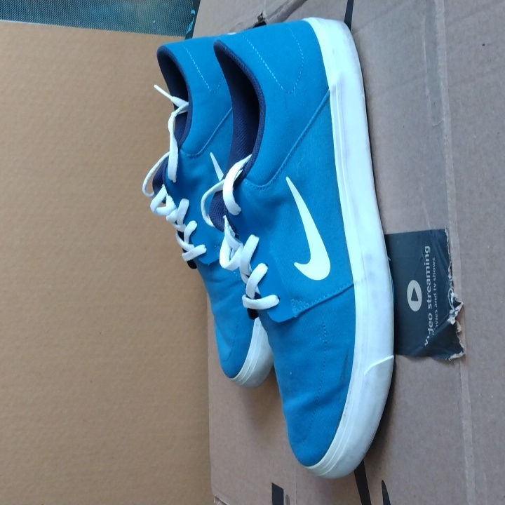 Nike Shoes | Blue Nike With Fabric. | Color: Blue | Size: 11.5