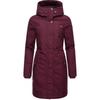Wintermantel RAGWEAR "Jannisa", Damen, Gr. XS (34), rot (weinrot), Außenmaterial: 65% Polyester, 35% Baumwolle, Innenfutter: 100% Polyester, Wattierung: 100% Polyester, casual, figurumspielend ca. Mitte Oberschenkel, hoch geschlossener Ausschnitt,...