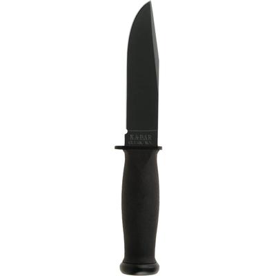 KA-BAR 5.125" Fixed Blade Mark I Kraton G Knife w/ Sheath - Black - One Size Fits Most