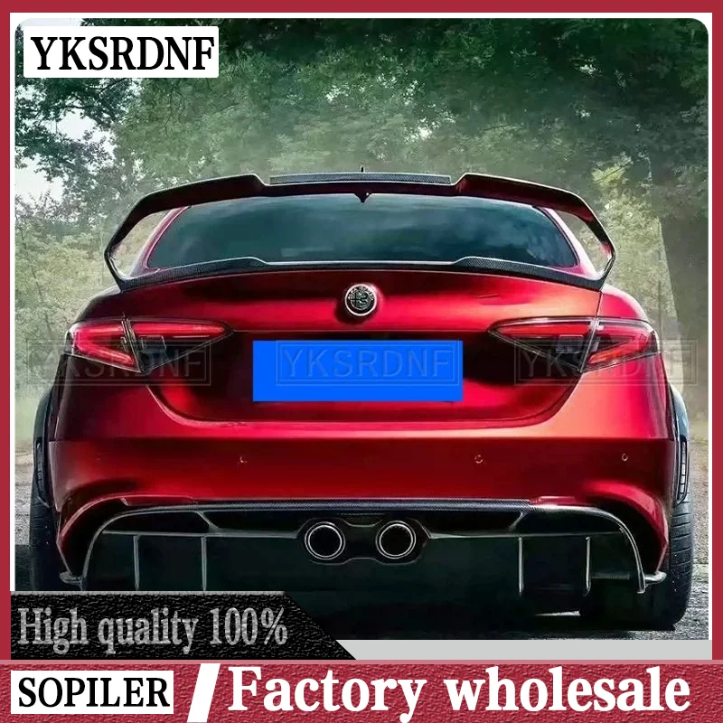 In fibra di carbonio/FRP auto Spoiler posteriore ala tronco labbro per Alfa Romeo Giulia Spoiler berlina posteriore tronco Spoiler Boot Wing GTA Style