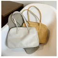 Morbido Cuoio DELL'UNITÀ di elaborazione Delle Donne Borse A Spalla Grande Shopping Bag Capacità di Casual Femminile Piazza Tote Borse Delle Signore Semplici Borse di Viaggio