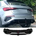 S3 s-line Haccback con berlina diffusore posteriore paraurti Spoiler scarico LED nero lucido per